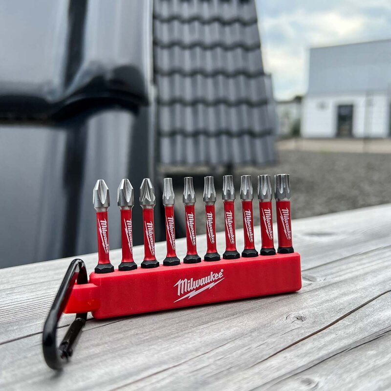 Купити Набір біт ShW MILWAUKEE, 50мм в тримачі з карабіном, (2xPH2/PZ2/TX15/2xTX20/2xTX25/TX30/TX4) (10шт). Офіційний магазин Мілвокі Україна, фірмова гарантія з доставкою по Украіні
