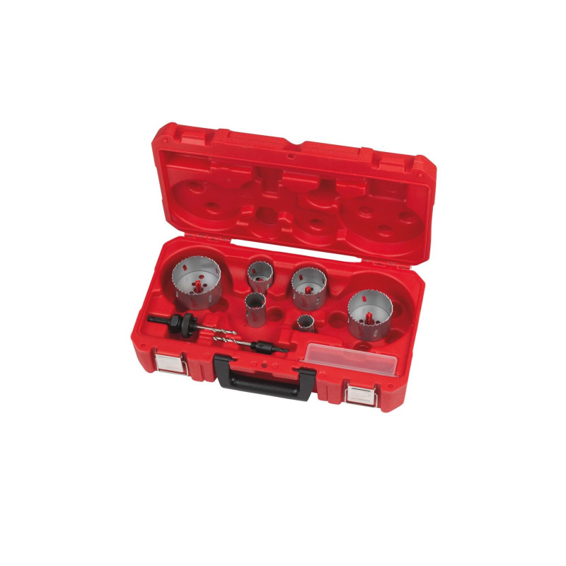 Купити Набір коронок Holesaw BiM Contractor MILWAUKEE Set 1 (O25/32/40/54/68/76мм) (10шт.), пластиковий кейс. Офіційний магазин Мілвокі Україна, фірмова гарантія з доставкою по Украіні