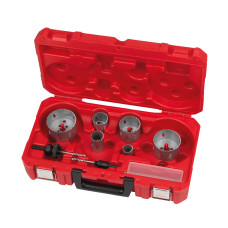 Купити Набір коронок Holesaw BiM Contractor MILWAUKEE Set 1 (O25/32/40/54/68/76мм) (10шт.), пластиковий кейс. Офіційний магазин Мілвокі Україна, фірмова гарантія з доставкою по Украіні