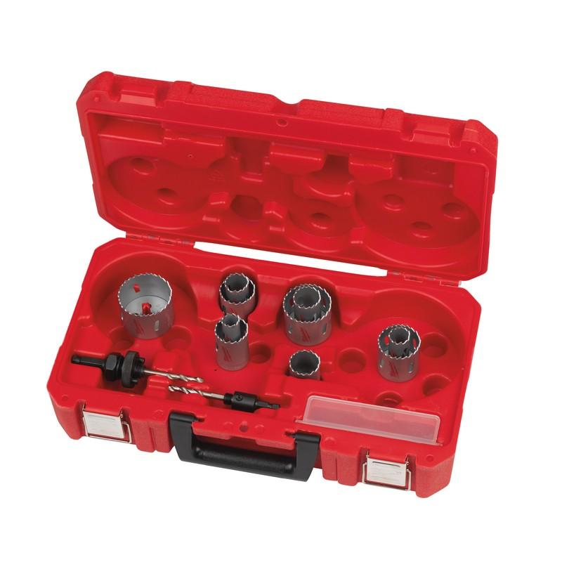 Купити Набір коронок Holesaw BiM Contractor MILWAUKEE Set 2 (діаметри 19/22/25/29/32/35/38/44/51/57мм) (14шт) , пластиковий кейс. Офіційний магазин Мілвокі Україна, фірмова гарантія з доставкою по Украіні