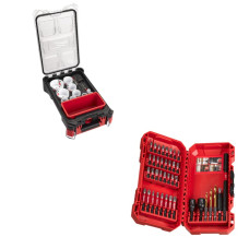 Купити Набір коронок Milwaukee 10 предметів в PACKOUT + набір свердел SHOCKWAVE 40 предметів. Офіційний магазин Мілвокі Україна, фірмова гарантія з доставкою по Украіні