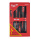 Купити Набір викруток ізольованих VDE MILWAUKEE, (SL3/SL4/PZ1/PZ2 / викрутка-тестер) (5шт). Офіційний магазин Мілвокі Україна, фірмова гарантія з доставкою по Украіні