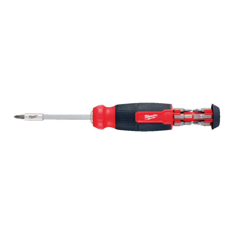 Купити Викрутка зі змінними вставками 14-в-1 (PH/PZ/SL/TX/HEX) MILWAUKEE (PH1 / PH2 / PZ1 / PZ2 / T10 / T15 / T20 / T25 / Hex 3 / Hex 4 / Hex 5 / SL 0.8x5.5 / SL 1.2x6.5мм). Офіційний магазин Мілвокі Україна, фірмова гарантія з доставкою по Украіні