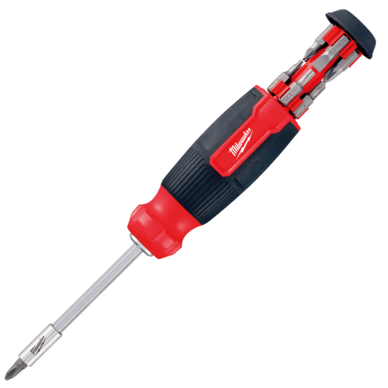 Купити Викрутка зі змінними вставками 14-в-1 (PH/PZ/SL/TX/HEX) MILWAUKEE (PH1 / PH2 / PZ1 / PZ2 / T10 / T15 / T20 / T25 / Hex 3 / Hex 4 / Hex 5 / SL 0.8x5.5 / SL 1.2x6.5мм). Офіційний магазин Мілвокі Україна, фірмова гарантія з доставкою по Украіні