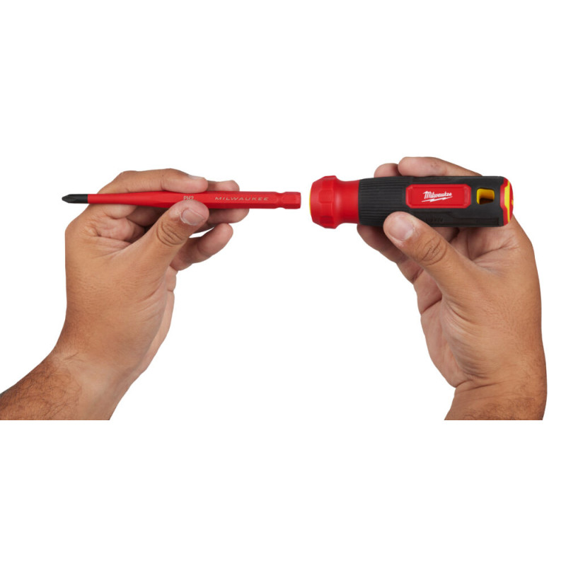 Купити Набір викруток прецезійних ізольованих VDE MILWAUKEE 4-в-1 (рукоять VDE + 4 біти TORX VDE, текстильний чохол). Офіційний магазин Мілвокі Україна, фірмова гарантія з доставкою по Украіні