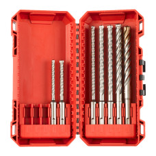 Купити Набір буров SDS-PLUS MX4 PACKOUT MILWAUKEE, (діаметри 5/6/6/8/8/10/12мм), (7шт), (заміна на 4932500060) пластиковий кейс. Офіційний магазин Мілвокі Україна, фірмова гарантія з доставкою по Украіні