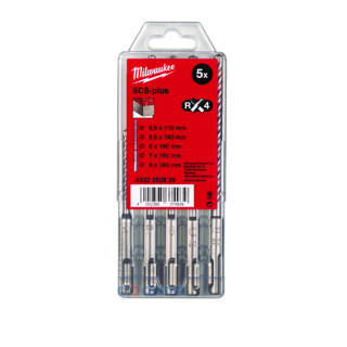 Купити Набір бурів SDS-PLUS с 4-мя кромками що ріжуть MILWAUKEE 4932352835. Офіційний магазин Мілвокі Україна, фірмова гарантія з доставкою по Украіні