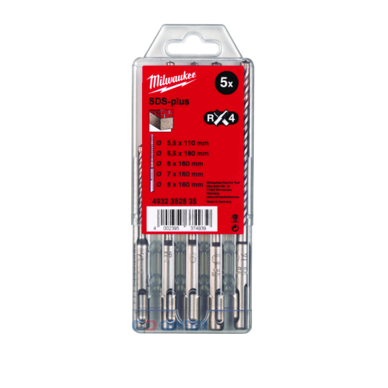 Купити Набір бурів SDS-PLUS с 4-мя кромками що ріжуть MILWAUKEE 4932352835. Офіційний магазин Мілвокі Україна, фірмова гарантія з доставкою по Украіні