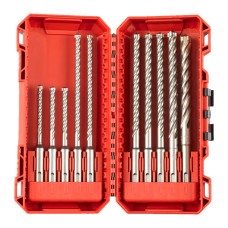 Купити Набір бурів SDS-PLUS MX4 PACKOUT MILWAUKEE, (10шт), пластиковий кейс. Офіційний магазин Мілвокі Україна, фірмова гарантія з доставкою по Украіні
