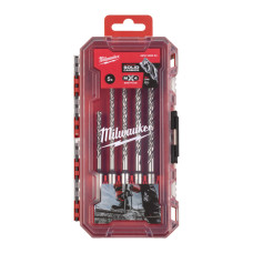 Купити Набір бурів SDS-PLUS MX4 PACKOUT MILWAUKEE, (діаметри 5/5/6/7/8мм) Set 2 (5шт) пластиковий кейс. Офіційний магазин Мілвокі Україна, фірмова гарантія з доставкою по Украіні
