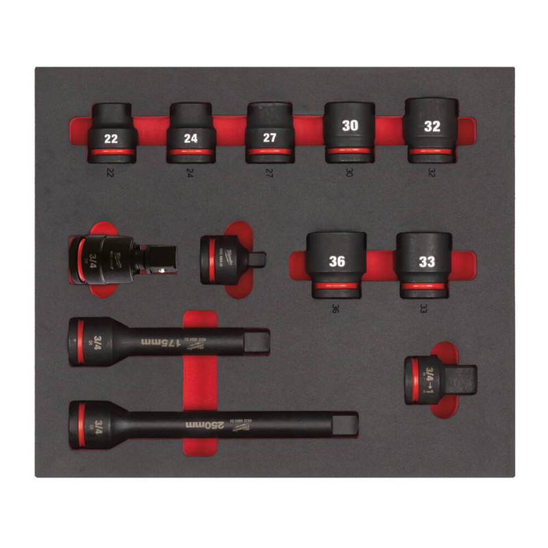 Купити Ложемент з головками ShW 3/4'' STD MILWAUKEE, (12шт) (45х536х417мм) для візків. Офіційний магазин Мілвокі Україна, фірмова гарантія з доставкою по Украіні