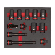 Купити Ложемент з головками подовженими ShW 3/4'' SKT MILWAUKEE, (12шт) (45х536х417мм) для візків. Офіційний магазин Мілвокі Україна, фірмова гарантія з доставкою по Украіні