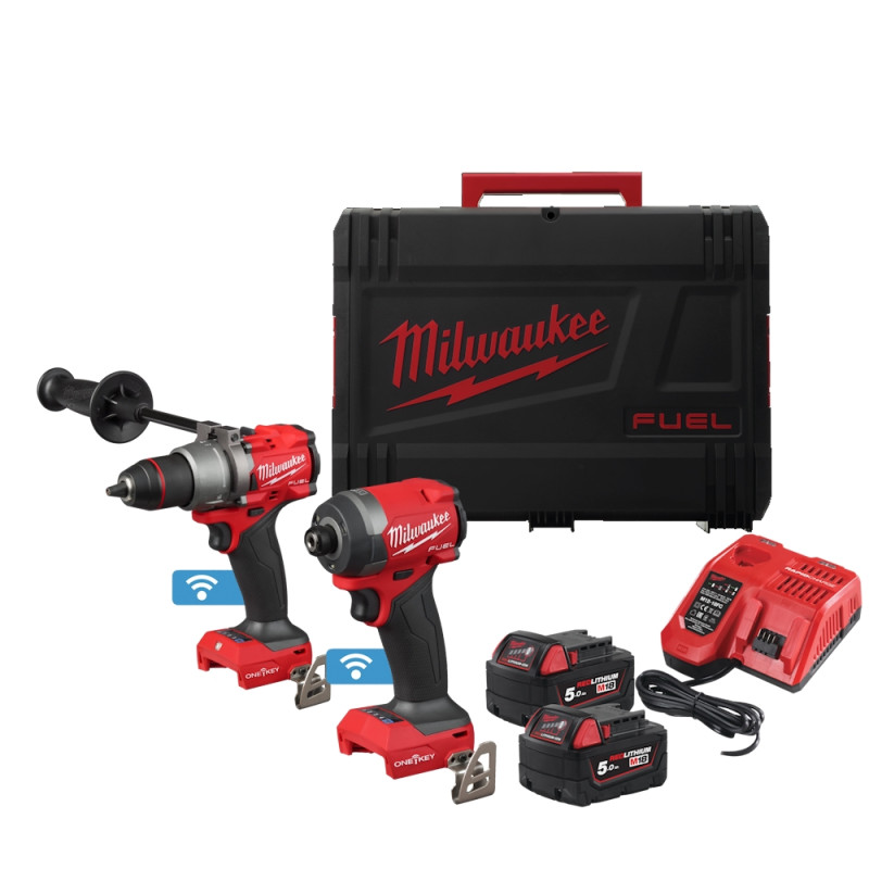 Купити Набір інстр.акум. MILWAUKEE, M18 ONEPP2A3-502X (ONEPD3, ONEID2, зар.пр., 2акум.Х5Аг,HDкейс). Офіційний магазин Мілвокі Україна, фірмова гарантія з доставкою по Украіні