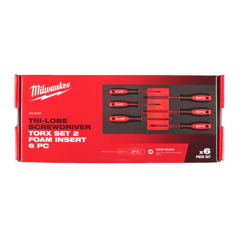 Купити Ложемент з викрутками MILWAUKEE з тригранною рукояткою, TORX (6шт) (45х175,8х417мм) для візків. Офіційний магазин Мілвокі Україна, фірмова гарантія з доставкою по Украіні