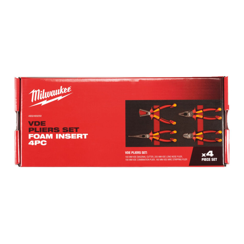 Купити Ложемент з плоскогубцями та бокорізами VDE MILWAUKEE, (4шт) (45х175,8х417мм) для візків. Офіційний магазин Мілвокі Україна, фірмова гарантія з доставкою по Украіні