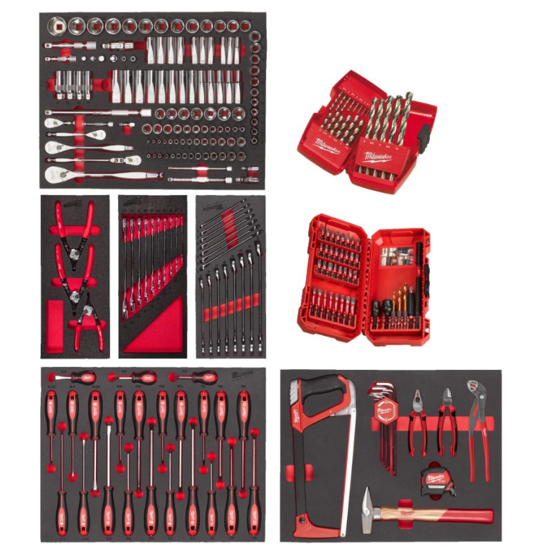 Купити Набір інструментів для візка 244 пр.(Ложементи) Industrial MILWAUKEE. Офіційний магазин Мілвокі Україна, фірмова гарантія з доставкою по Украіні
