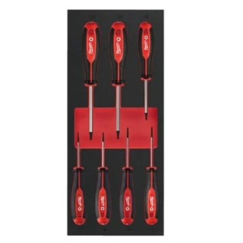 Купити Ложемент з викрутками MILWAUKEE з тригранною рукояткою, SL (7шт) (45х175,8х417мм) для візків. Офіційний магазин Мілвокі Україна, фірмова гарантія з доставкою по Украіні