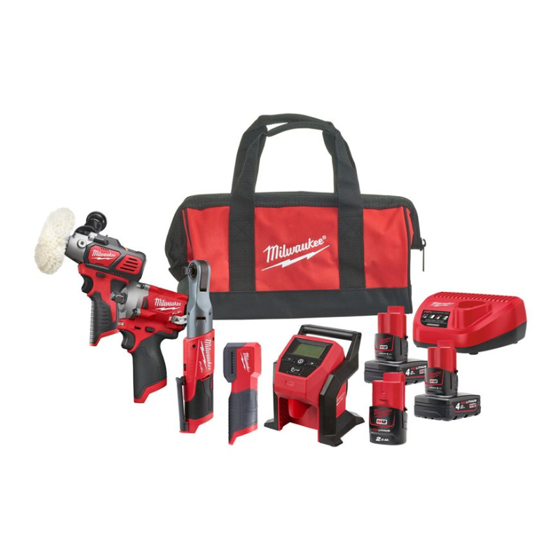 Купити Набор аккумуляторных инструментов Milwaukee M12 FPP5A-423BEU FUEL. Офіційний магазин Мілвокі Україна, фірмова гарантія з доставкою по Украіні