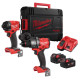 Купити Набір з двох інструментів безщіткових MILWAUKEE, M18 FPP2A3-502X (зарядний пристрій M12-18 FC, 2 акумулятори М18 В5 5Аг, M18 FPD3, M18 FID3, HD кейс). Офіційний магазин Мілвокі Україна, фірмова гарантія з доставкою по Украіні