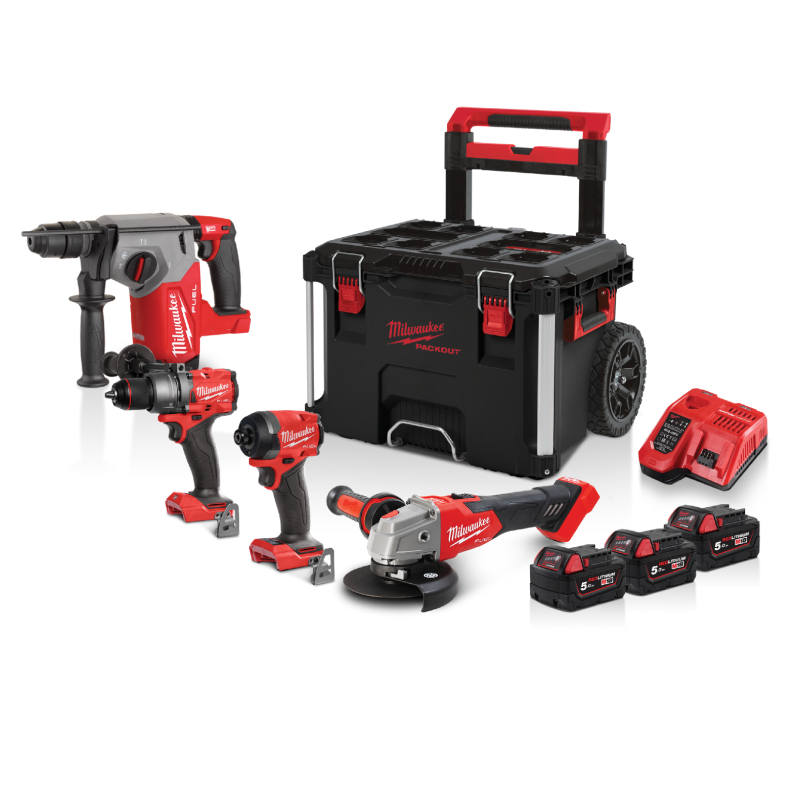 Купити Набір інструментів акумуляторних MILWAUKEE M18 FPP4BJ-503P. Офіційний магазин Мілвокі Україна, фірмова гарантія з доставкою по Украіні
