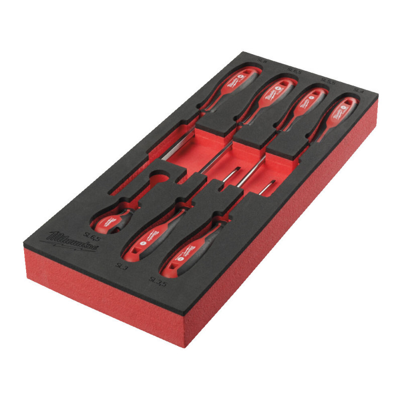 Купити Ложемент з викрутками MILWAUKEE з тригранною рукояткою, SL (7шт) (45х175,8х417мм) для візків. Офіційний магазин Мілвокі Україна, фірмова гарантія з доставкою по Украіні
