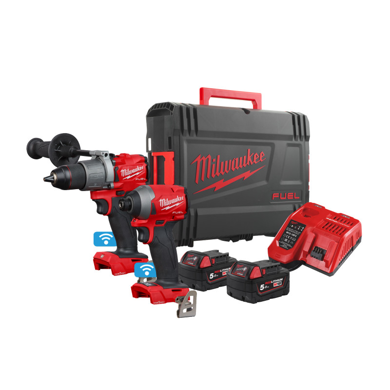 Купити Набір інструментів дріл, винтоверт акум. MILWAUKEE, M18 ONEPP2A2-502X (M18 ONEPD2, M18 ONEID2 +зар.п. Офіційний магазин Мілвокі Україна, фірмова гарантія з доставкою по Украіні