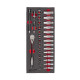 Купити Ложемент с головками хромованими та тріскачкой 3/8'' MILWAUKEE. (28шт) (45х178,5х417мм) для візків. Офіційний магазин Мілвокі Україна, фірмова гарантія з доставкою по Украіні