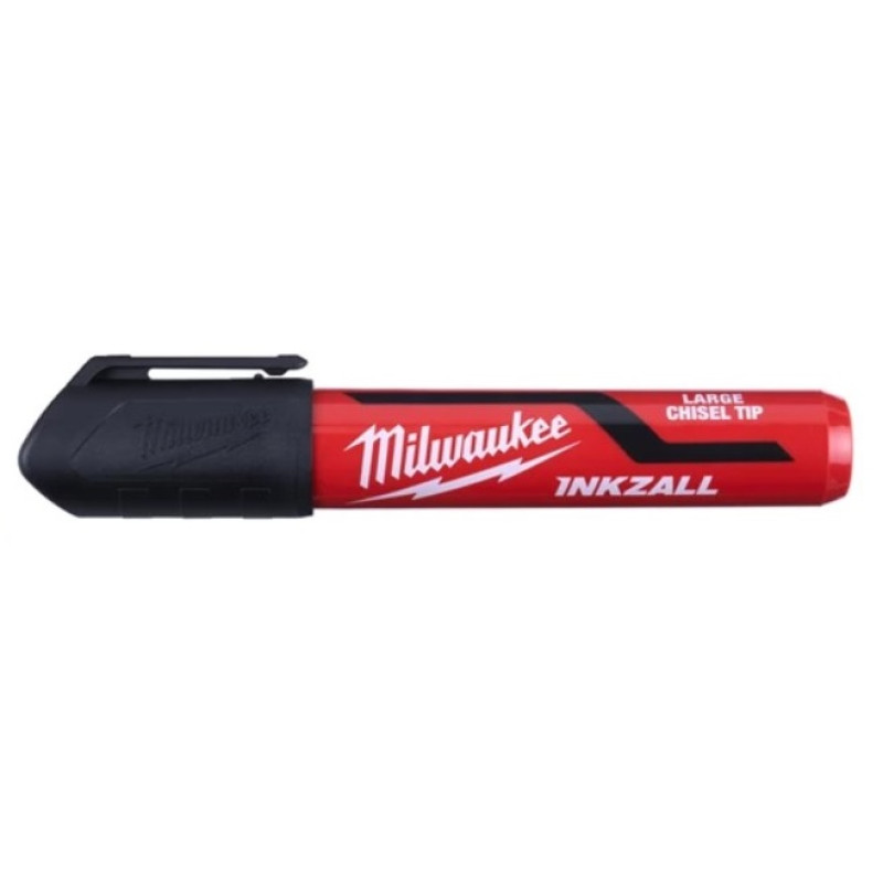 Купити Набір маркерів для будмайданчика INKZALL MILWAUKEE, великих (L) чорних, (3шт). Офіційний магазин Мілвокі Україна, фірмова гарантія з доставкою по Украіні