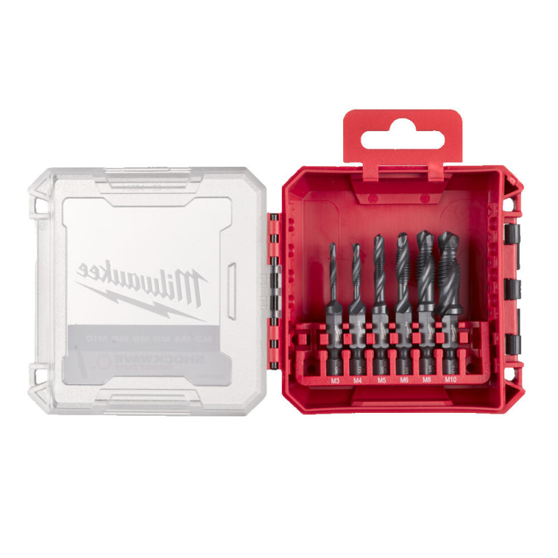 Купити Набір мітчиків-свердел HSS-G MILWAUKEE, (M3/M4/M5/M6/M8/M10) (6шт) пластиковий кейс. Офіційний магазин Мілвокі Україна, фірмова гарантія з доставкою по Украіні