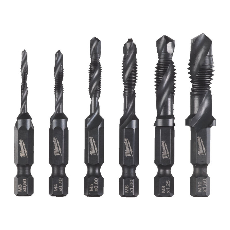 Купити Набір мітчиків-свердел HSS-G MILWAUKEE, (M3/M4/M5/M6/M8/M10) (6шт) пластиковий кейс. Офіційний магазин Мілвокі Україна, фірмова гарантія з доставкою по Украіні