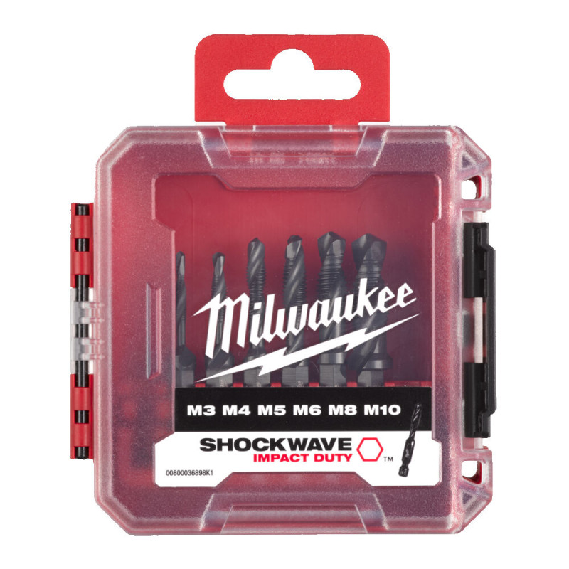 Купити Набір мітчиків-свердел HSS-G MILWAUKEE, (M3/M4/M5/M6/M8/M10) (6шт) пластиковий кейс. Офіційний магазин Мілвокі Україна, фірмова гарантія з доставкою по Украіні