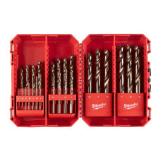 Купити Набір свердел по металу кобальтових HSS-Co PACKOUT MILWAUKEE, DIN338, (діаметри 1/1,5/2/2,5/3/3,5/ 4/4,5/5/5,5/6/6,5/ 7/7,5/8/8,5/9/ 9,5/10/10,5/11/ 11,5/12/12,5/13мм) (25шт) пластиковий кейс. Офіційний магазин Мілвокі Україна, фірмова гарантія з доставкою по Украіні