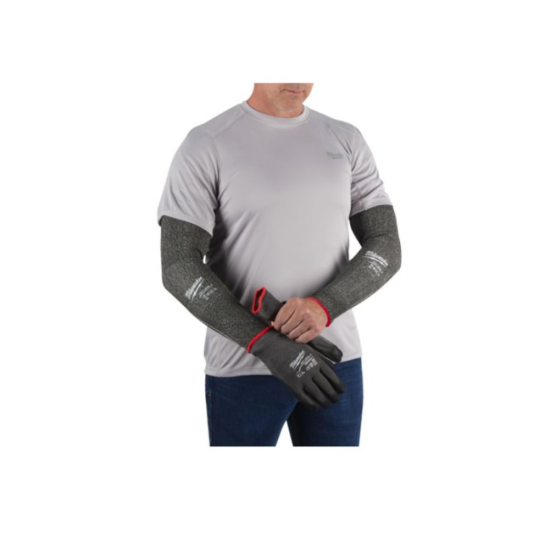 Купити Нарукавники MILWAUKEE, з рівнем опору порізам 5/E, 40см. Офіційний магазин Мілвокі Україна, фірмова гарантія з доставкою по Украіні