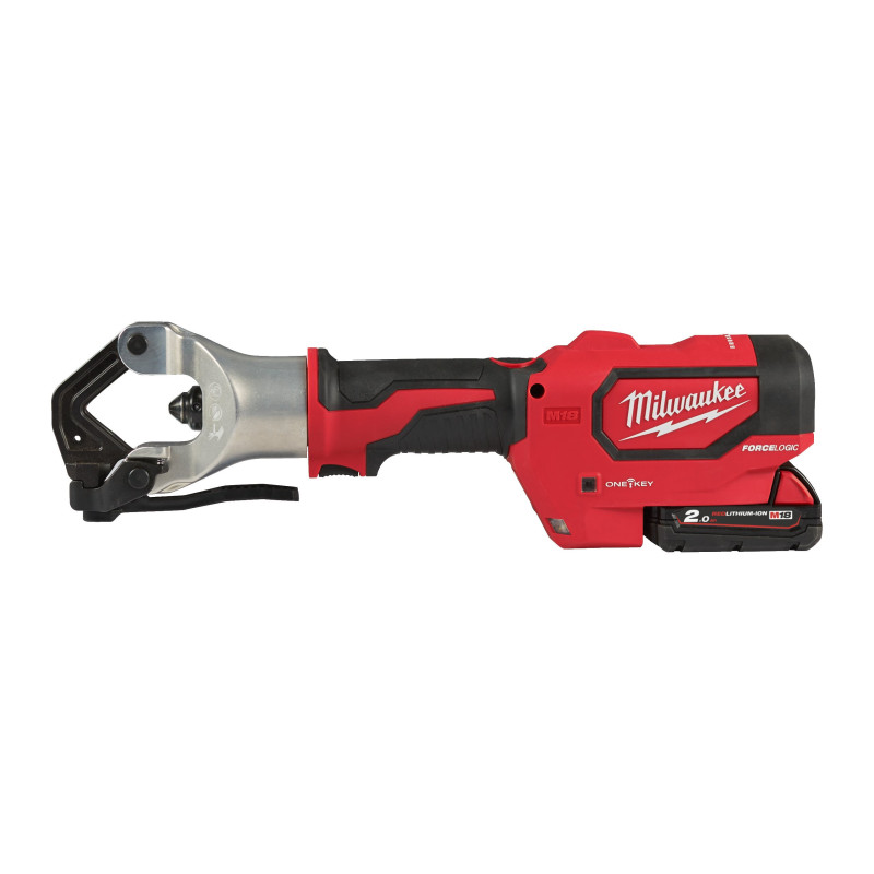 Купити Обтискач гідравлічний акумуляторний для кабелів MILWAUKEE, M18 HDCT-202C (зарядний пристрій М12-18 С, 2 акумулятори М18 В2 2Аг, кейс). Офіційний магазин Мілвокі Україна, фірмова гарантія з доставкою по Украіні