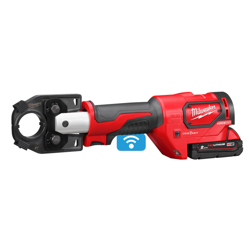 Купити Обтискач гідравлійчний акумуляторний для кабелів MILWAUKEE, M18 HCCT-201C, 53кН (зарядний.пристрій M12-18 FC, 1 акумумулятор М18 B2 2Аг, кейс). Офіційний магазин Мілвокі Україна, фірмова гарантія з доставкою по Украіні