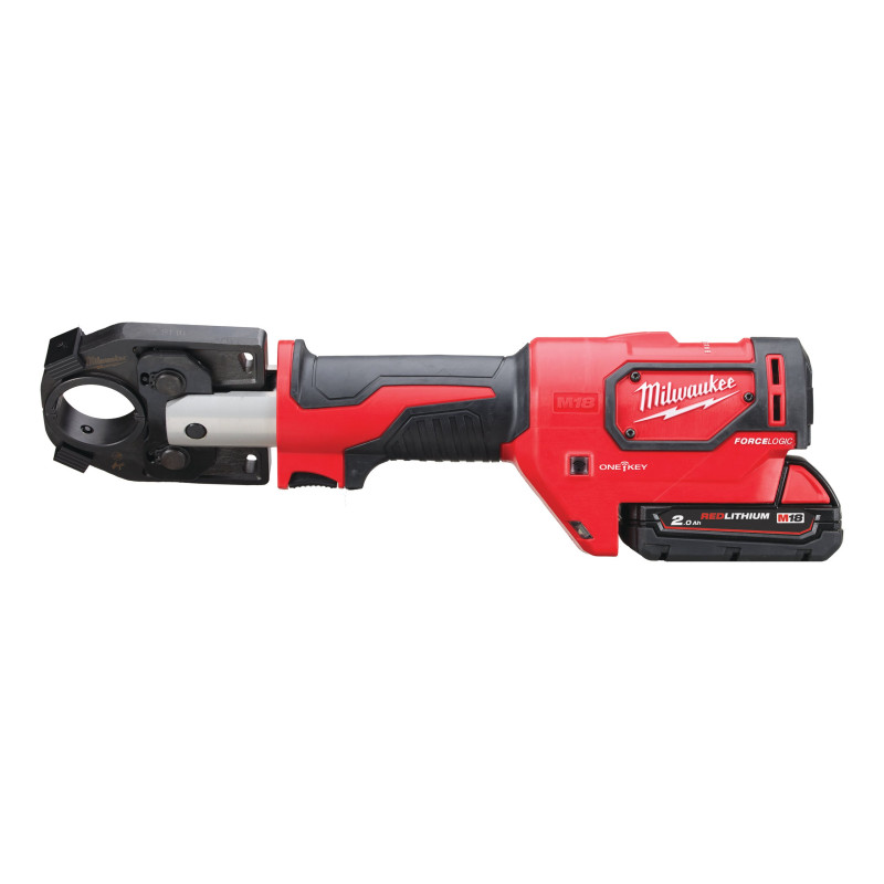 Купити Обтискач гідравлійчний акумуляторний для кабелів MILWAUKEE, M18 HCCT-201C, 53кН (зарядний.пристрій M12-18 FC, 1 акумумулятор М18 B2 2Аг, кейс). Офіційний магазин Мілвокі Україна, фірмова гарантія з доставкою по Украіні