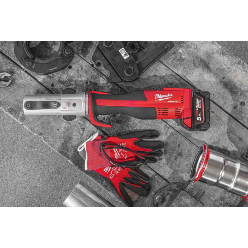 Купити Обтискач гідравлічний акумуляторний для труб MILWAUKEE, M18B LHPTXL-502C XL (зарядний пристрій M12-18 FC, 2 акумулятори М18 В5 5Аг, кейс). Офіційний магазин Мілвокі Україна, фірмова гарантія з доставкою по Украіні