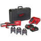 Купити Обтискач гідравлічний акумуляторний для труб MILWAUKEE, M18 BLHPT-202C V-SET (зарядний пристрій М12-18 С, 2 акумулятори М18 В2 2Аг, V-кліщі, кейс). Офіційний магазин Мілвокі Україна, фірмова гарантія з доставкою по Украіні