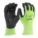 Купити Рукавиці робочі сигнальні Hi-Vis MILWAUKEE, з опором порізам 1/A рівня, розмір 10/XL, (12 пар). Офіційний магазин Мілвокі Україна, фірмова гарантія з доставкою по Украіні