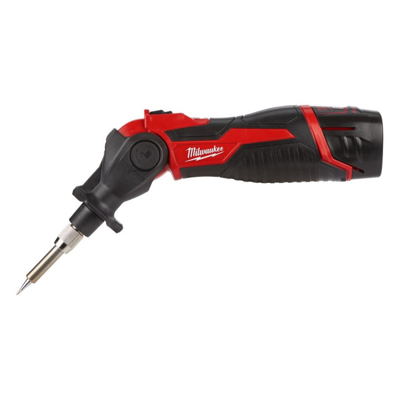 Купити Паяльник акумуляторний MILWAUKEE, M12 SI-201C (зарядний пристрій С12 С, 1 акумулятор М12 В2 2Аг, жало, кейс). Офіційний магазин Мілвокі Україна, фірмова гарантія з доставкою по Украіні