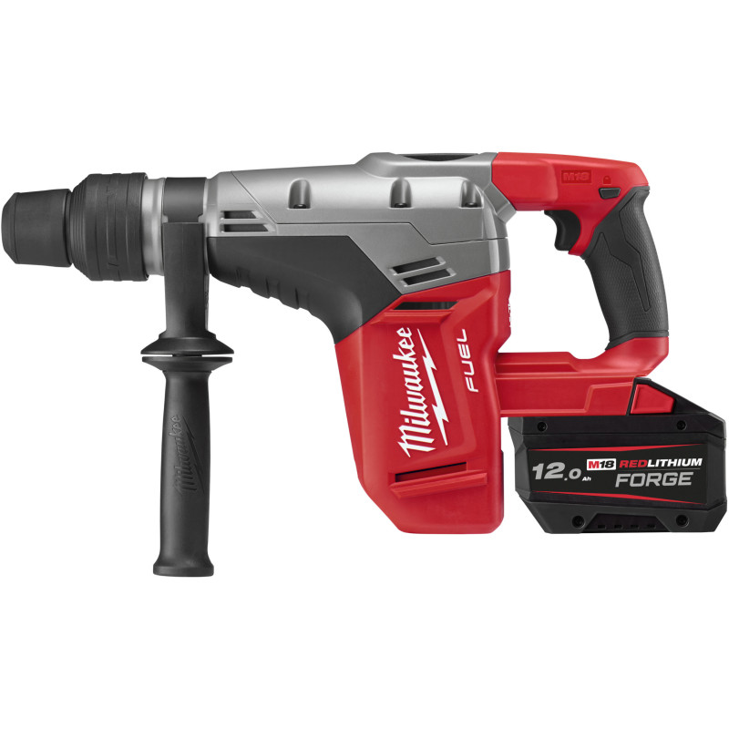 Купити Перфоратор акумуляторний безщітковий SDS-MAX  MILWAUKEE, M18 CHM-121C (зарядний пристрій M12-18 FC, 1  акумулятор FB12 12Аг, кейс). Офіційний магазин Мілвокі Україна, фірмова гарантія з доставкою по Украіні