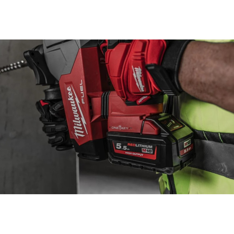 Купити Перфоратор акумуляторний SDS-PLUS MILWAUKEE, M18 ONEFHP-0X, 5Дж (каркас, HDкейс). Офіційний магазин Мілвокі Україна, фірмова гарантія з доставкою по Украіні
