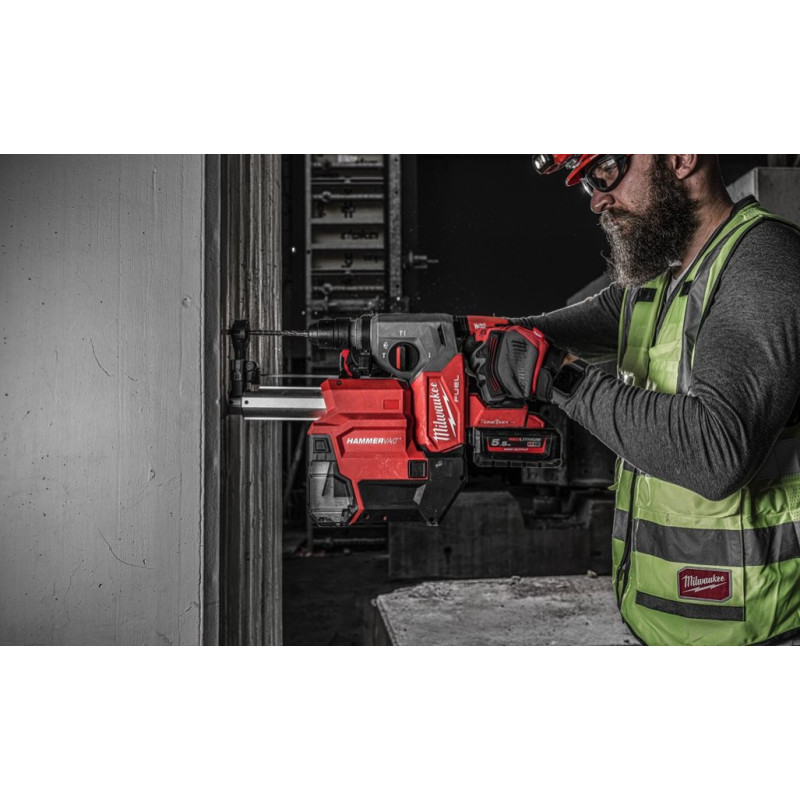 Купити Перфоратор акумуляторний безщітковий SDS-PLUS MILWAUKEE M18 ONEFHXDEL-552C с системою пиловидалення (зарядний пристрій M12-18 FC. Офіційний магазин Мілвокі Україна, фірмова гарантія з доставкою по Украіні