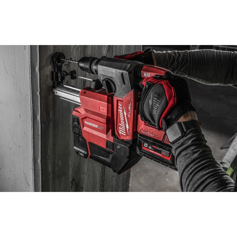 Купити Перфоратор акумуляторний безщітковий SDS-PLUS MILWAUKEE M18 ONEFHXDEL-552C с системою пиловидалення (зарядний пристрій M12-18 FC. Офіційний магазин Мілвокі Україна, фірмова гарантія з доставкою по Украіні