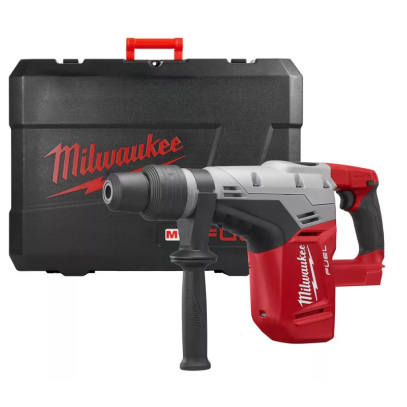 Купити Перфоратор акумуляторний безщітковий SDS-MAX MILWAUKEE, M18 CHM-0, 6Дж (каркас, бічна рукоять, обмежувач глибини, кейс). Офіційний магазин Мілвокі Україна, фірмова гарантія з доставкою по Украіні