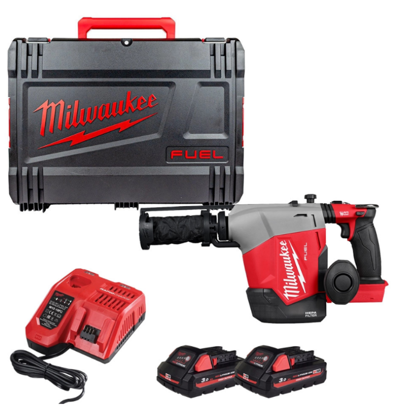 Купити Перфоратор акумуляторний SDS-PLUS MILWAUKEE,M18 FHAFOH16-302X, 2,3 Дж (зарядний пристрій M12-18 FC, 2 акумулятори M18 HB3 3Аг, HDкейс). Офіційний магазин Мілвокі Україна, фірмова гарантія з доставкою по Украіні