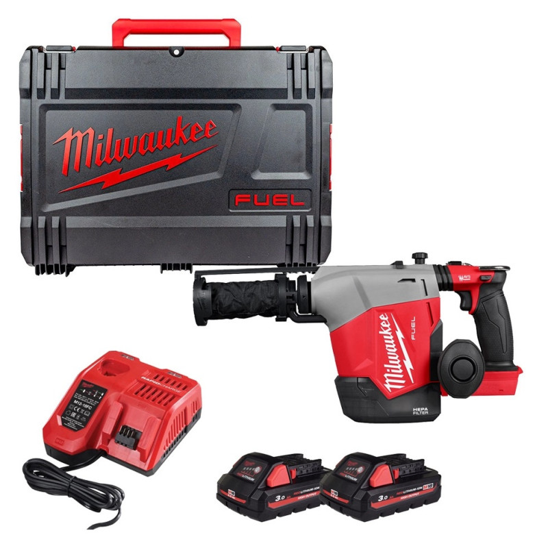 Купити Перфоратор акумуляторний SDS-PLUS MILWAUKEE,M18 FHAFOH16-302X, 2,3 Дж (зарядний пристрій M12-18 FC, 2 акумулятори M18 HB3 3Аг, HDкейс). Офіційний магазин Мілвокі Україна, фірмова гарантія з доставкою по Украіні