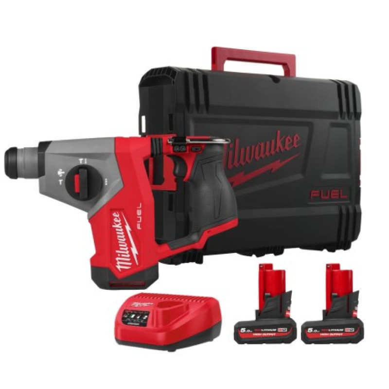 Купити Перфоратор акумуляторний безщітковий SDS-PLUS MILWAUKEE, M12 FHAC16-502X, 1,15Дж (зарядний пристрій С12 С, 2 акумулятори М12 HB5 5Аг, HD кейс). Офіційний магазин Мілвокі Україна, фірмова гарантія з доставкою по Украіні