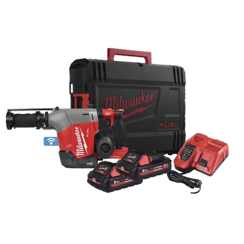 Купити Перфоратор акумуляторний SDS-PLUS MILWAUKEE,M18 FHAFOH16-302X, 2,3 Дж (зарядний пристрій M12-18 FC, 2 акумулятори M18 HB3 3Аг, HDкейс). Офіційний магазин Мілвокі Україна, фірмова гарантія з доставкою по Украіні