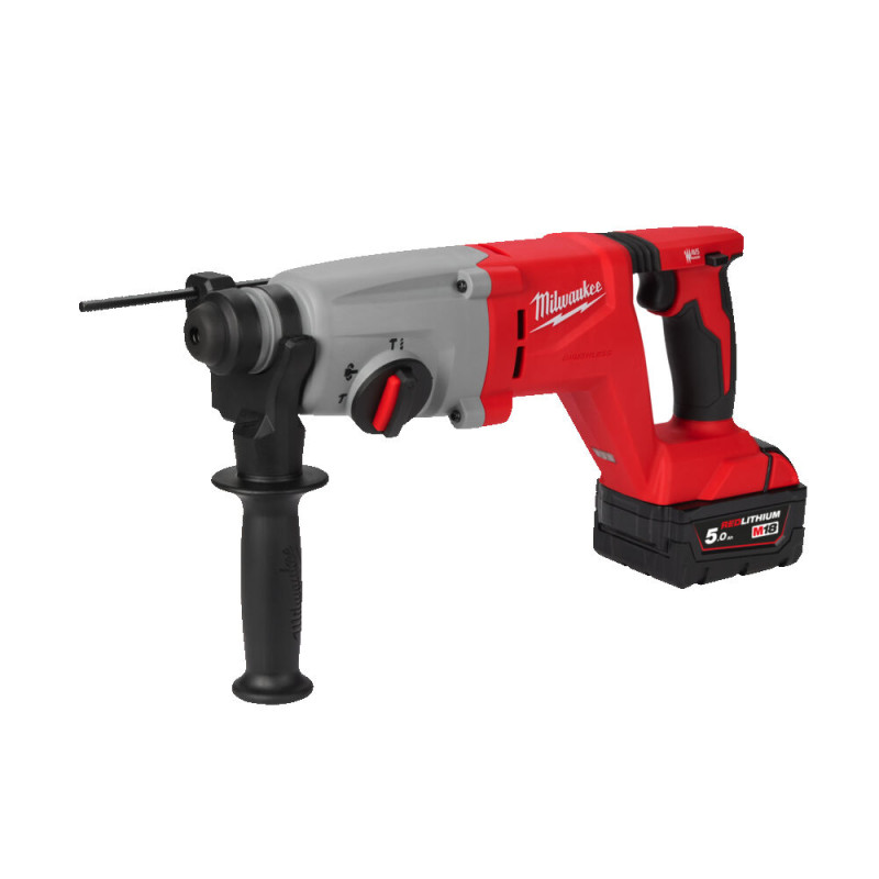 Купити Перфоратор акумуляторний безщітковий SDS-PLUS MILWAUKEE, M18 BLHACD26-402X, 2,6Дж (зарядний пристрій М12-18 С, 2 акумулятори М18 В5 5Аг, бічна рукоять, обмежувач глибини, HD кейс). Офіційний магазин Мілвокі Україна, фірмова гарантія з доставкою по Украіні